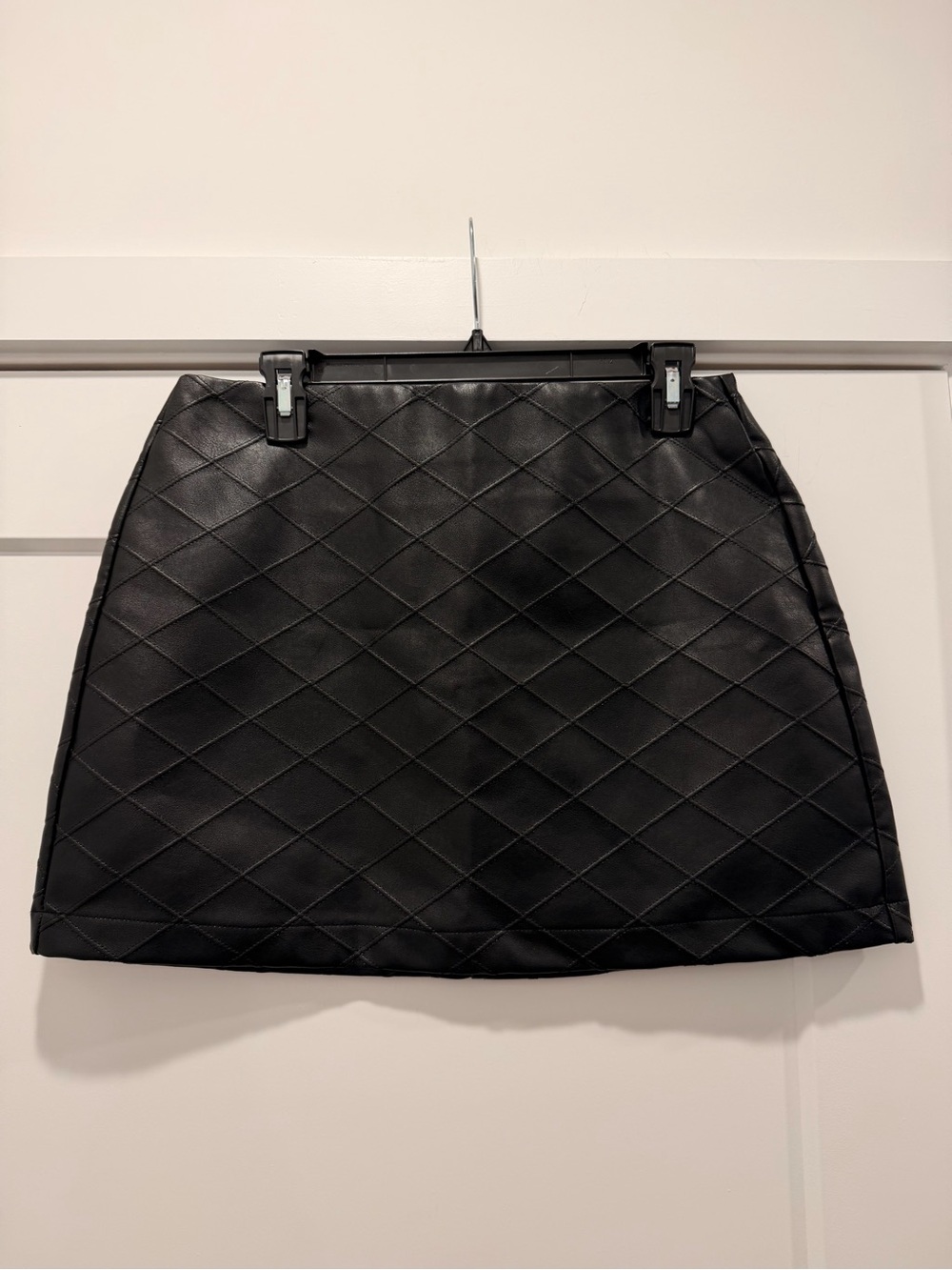 Altar'd State Black Quilted Mini Skirt